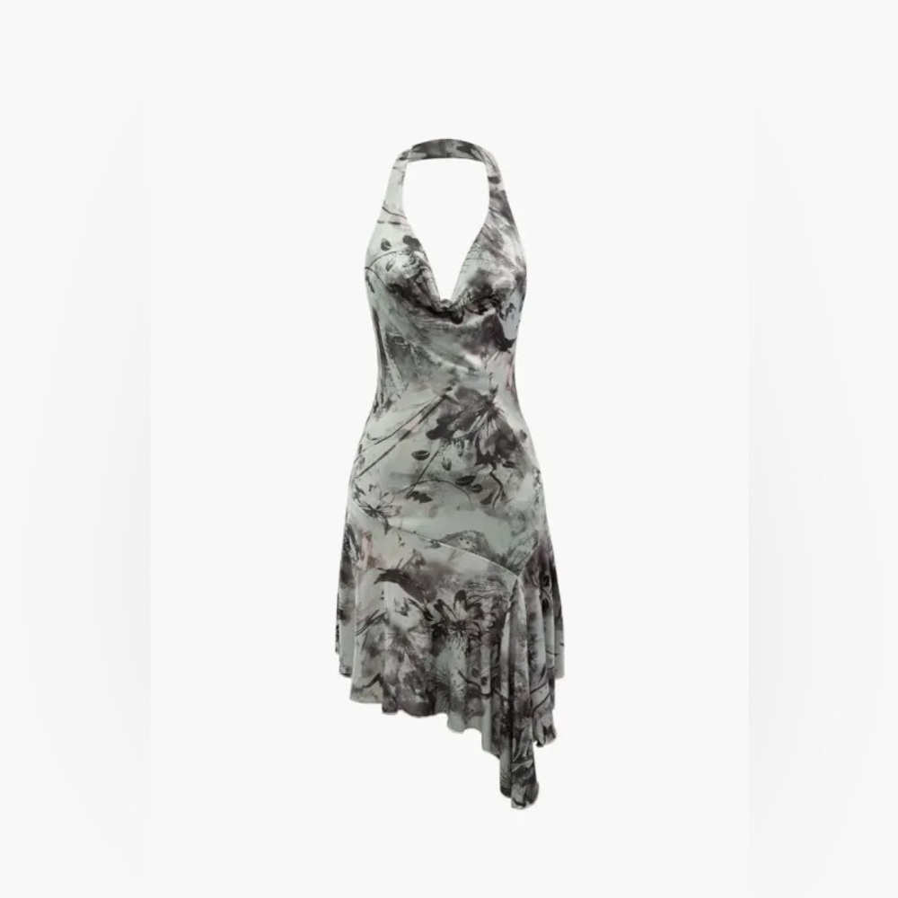 NWT Floral Halter Mini Dress